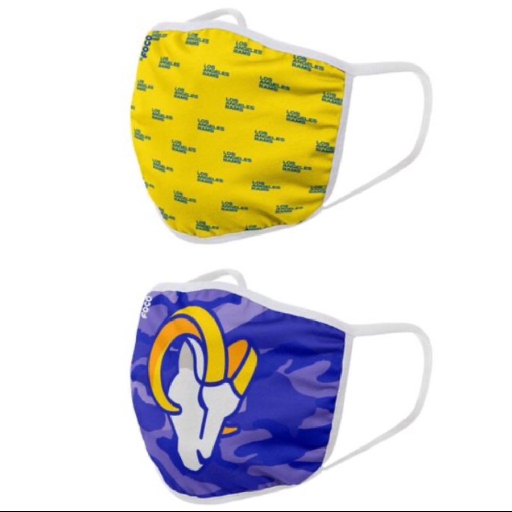 💙 NFL Los Angeles Rams Adult Face Covering 2pk